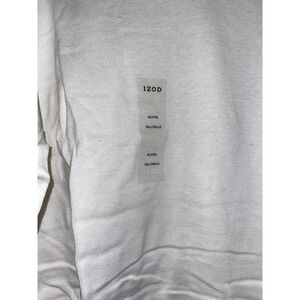 Izod Men's Size XL TALL White V-Neck Long Sleeve Pullover Knit Sweater Classy